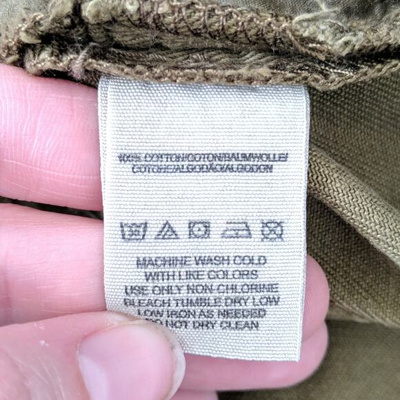 Free People Distressed Raw Cut Off Shorts Olive 26 - Picture 6 of 9